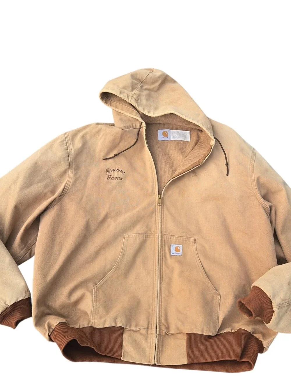 Vintage Carhartt JR106 Brown Duck Thermal Lined Active Jacket Men XXXL